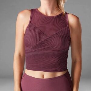 NWT Tavi Pleated Bra Tank Athletic Garnet Cabernet Maroon Sz XS